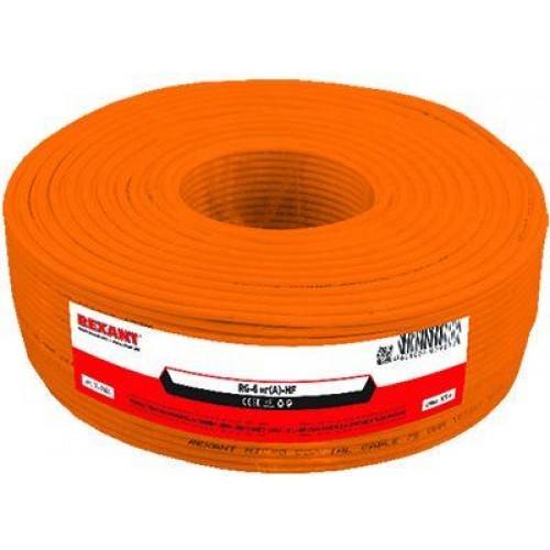 Кабель RG-6 нг(А)-HF (64%) 75Ом 100м Rexant 01-2654