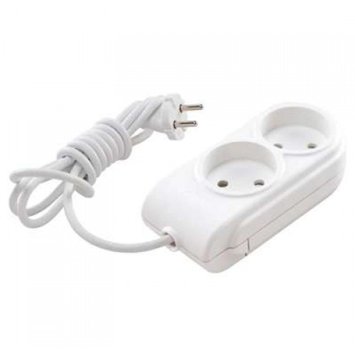 Удлинитель 2х5м без заземл. 10А IP20 защ. шторки Makel N2010061