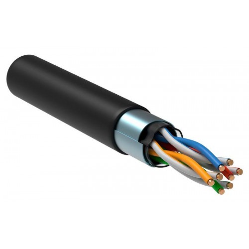 Кабель витая пара F/UTP кат.5E 4х2х24AWG solid LSZH нг(А)-HF черн. (305м) (м) ITK LC3-C5E04-329
