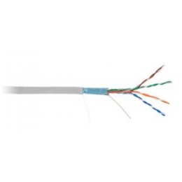 Кабель F/UTP кат.5E (класс D) 4 пары 100МГц ОЖ BC чистая медь внутр. PVC нг(В) сер. (уп.305м) NETLAN EC-UF004-5E-PVC-GY