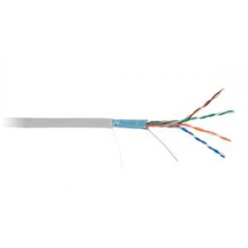 Кабель F/UTP кат.5E (класс D) 4 пары 100МГц ОЖ BC чистая медь внутр. PVC нг(В) сер. (уп.305м) NETLAN EC-UF004-5E-PVC-GY