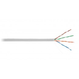 Кабель U/UTP кат.5E (класс D) 4 пары 100МГц ОЖ BC чистая медь внутр. PVC нг(В) сер. (уп.100м) NETLAN EC-UU004-5E-PVC-GY-1
