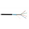 Кабель F/UTP кат.5E (класс D) 4 пары 100МГц ОЖ BC чистая медь внешн. PE до -40град.C черн. (уп.305м) NETLAN EC-UF004-5E-PE-BK