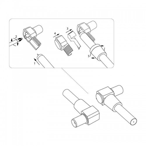 Разъем антенный на кабель штекер-TV угловой бел. блист. Rexant 06-0014-A