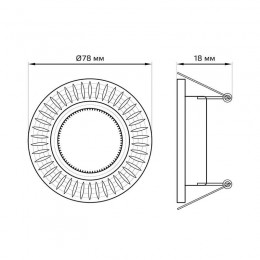 Светильник светодиодный Aluminium GU5.3 IP20 170-260В ДВО круг GAUSS AL014