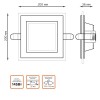 Светильник светодиодный Glass 18Вт 3000К IP20 1390лм 220-240В ДВО квадрат с декоративн. стеклом бел. GAUSS 948111118