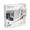 Светильник светодиодный Glass 18Вт 3000К IP20 1390лм 220-240В ДВО квадрат с декоративн. стеклом бел. GAUSS 948111118
