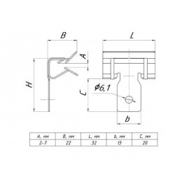 Зажим балочный 3-8мм PROxima EKF ZB3-8