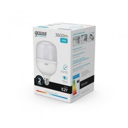 Лампа светодиодная Elementary 42Вт T120 цилиндр 4000К нейтр. бел. E27 3600лм GAUSS 63224