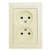 Розетка 2-м СП Defne 16А IP20 без заземл. крем. Makel 42010017
