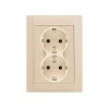 Розетка 2-м СП Defne 16А IP20 с заземл. крем Makel 42010057