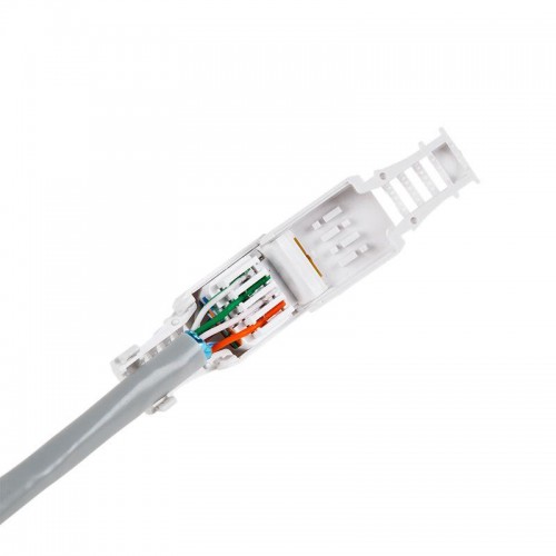 Джек штекер RJ45 8Р8С быстрозажимной ручной Rexant 05-1051