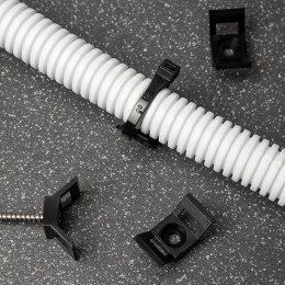 Площадка для крепления стяжки 29х15мм (ПС-2) черн. (уп.100шт) Rexant 07-2105