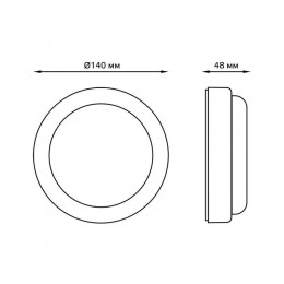 Светильник светодиодный Elementary 12Вт 4000К IP65 940лм d140х48мм ДБП круг настенно-потолочный с оптико-микроволнов. датчиком GAUSS 126411212-S