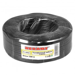 Кабель ШТЛП-2 Ч Cu (уп.100м) Rexant 01-5002