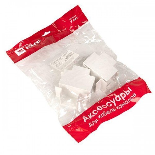 Угол T-образный 40х40 бел. Plast PROxima (уп.4шт) EKF tchw-40-40x4