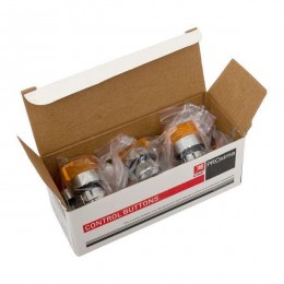 Механизм переключателя исполнительный ХB4 желт. на 3 положения возвратный без фиксации с подсветкой с короткой ручкой PROxima EKF XB4BD3L-Y