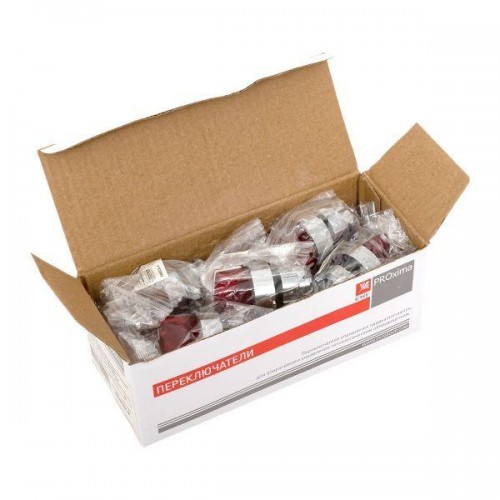 Механизм переключателя исполнительный ХB4 красн. на 3 положения возвратный без фиксации с подсветкой с короткой ручкой PROxima EKF XB4BD3L-R