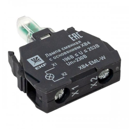 Лампа сменная с основанием XB4 бел. 230В PROxima EKF XB4-EML-W