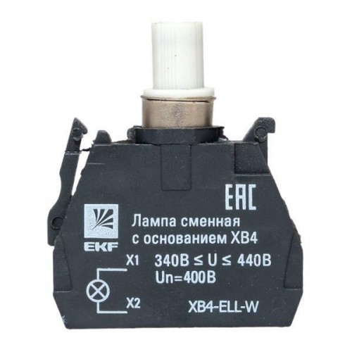 Лампа сменная с основанием XB4 бел. 400В PROxima EKF XB4-ELL-W