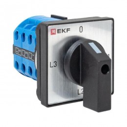 Переключатель кулачковый ПК-1-94 4п 10А для амперметра EKF pk-1-94-10