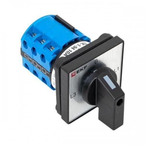 Переключатель кулачковый ПК-1-94 4п 10А для амперметра EKF pk-1-94-10