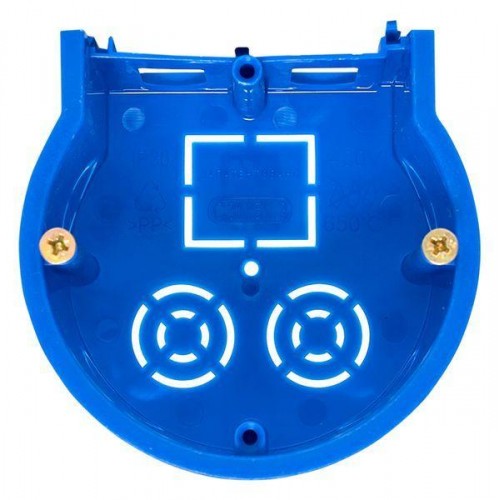 Коробка установочная КМТ-010-4005 сборная оконечная для твердых стен 71х45 с саморезами розн. стикер EKF plc-kmt-010-4005-r