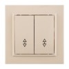 Переключатель проходной 2-кл. СП Минск 10А IP20 беж. EKF ERV10-026-20