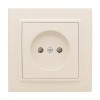 Розетка 1-м СП Минск 10А IP20 без заземл. защ. шторки беж. EKF ERR10-022-200
