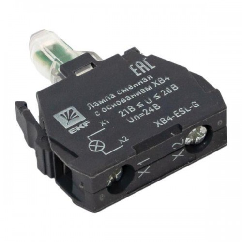 Лампа сменная с основанием XB4 зел. 24В PROxima EKF XB4-ESL-G