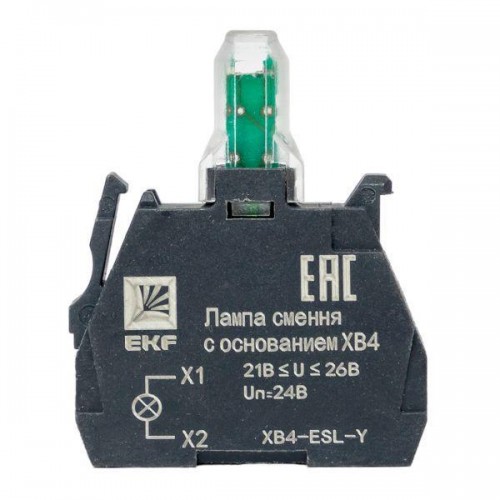 Лампа сменная с основанием XB4 желт. 24В PROxima EKF XB4-ESL-Y