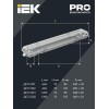 Светильник ДСП 2102 под LED лампу 2хT8 600мм IP65 IEK LDSP0-2101-2X060-K01