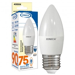Лампа светодиодная ILED-SMD2835-C37-8-720-220-4-E27 (1306) IONICH 1538