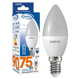 Лампа светодиодная ILED-SMD2835-C37-8-720-220-6.5-E14 (1302) IONICH 1536
