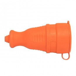 Розетка переносная 16А IP44 230В 2P+PE с защ. крышкой каучук оранж. PROxima EKF RPS-012-16-230-44-ro