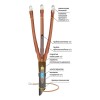Муфта кабельная концевая внутр. установки 10кВ 10ПКВТпбН-3х(35-50)/800мм с болт. наконечн. Нева-Транс Комплект 22060007