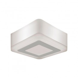 Светильник светодиодный Backlight 3+3Вт 3000К IP20 350лм d105х40мм ДБО квадрат потолочный накладной 3 режима работы GAUSS BL220