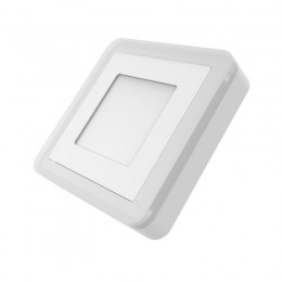 Светильник светодиодный Backlight 3+3Вт 3000К IP20 350лм d105х40мм ДБО квадрат потолочный накладной 3 режима работы GAUSS BL220