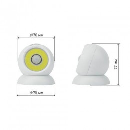 Фонарь SB-802 подсветка с датчиком движения Сфера-2 COB 3хAAA 360г магнит карт (20/80/336) ЭРА Б0036608