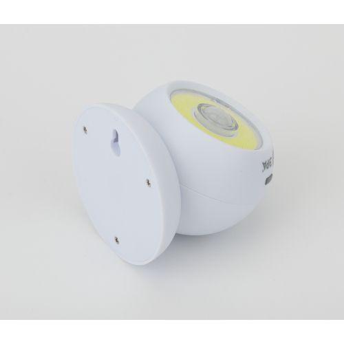 Фонарь SB-802 подсветка с датчиком движения Сфера-2 COB 3хAAA 360г магнит карт (20/80/336) ЭРА Б0036608