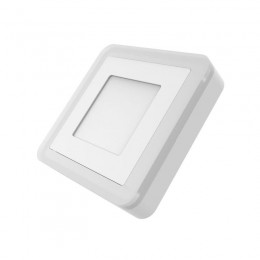 Светильник светодиодный Backlight 3+3Вт 4000К IP20 350лм d105х40мм ДБО квадрат потолочный накладной акрил GAUSS BL221