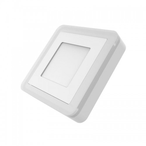Светильник светодиодный Backlight 3+3Вт 4000К IP20 350лм d105х40мм ДБО квадрат потолочный накладной акрил GAUSS BL221