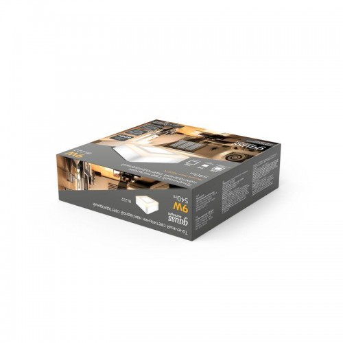 Светильник светодиодный Backlight 6+3Вт 3000К IP20 540лм d145х40мм ДБО квадрат потолочный накладной акрил GAUSS BL222