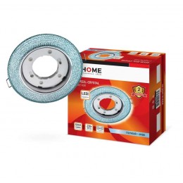 Светильник точечный GX53R-R22L-crystal GX53 IP20 230В встраив. с подсветкой голуб./хром. IN HOME 4690612016535