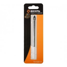 Сверло по керамике и стеклу 6мм (блист.1шт) Вихрь 73/10/6/13