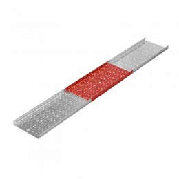 Лоток листовой перфорированный 400х50 L2000 сталь 1мм 