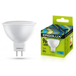 Лампа светодиодная LED-JCDR-9W-GU5.3-4K 9Вт JCDR рефлектор 4500К бел. GU5.3 180-240В Ergolux 13625