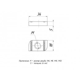 Гайка STRUT М6 EKF stgM6