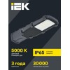Светильник светодиодный ДКУ 1002-30Д 5000К IP65 уличный консольный сер. IEK LDKU0-1002-030-5000-K03
