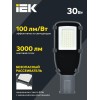 Светильник светодиодный ДКУ 1002-30Д 5000К IP65 уличный консольный сер. IEK LDKU0-1002-030-5000-K03